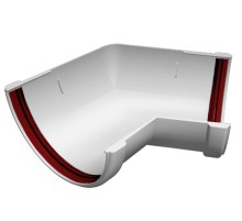 Угол желоба 135 град. ПВХ Grand Line Белый (RAL 9003)