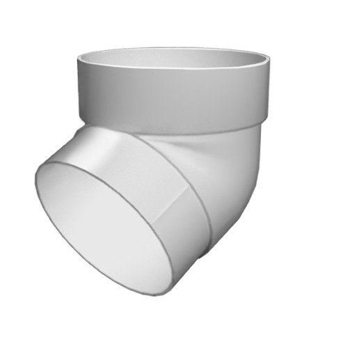 Колено трубы 67 град. ПВХ Grand Line Белый (RAL 9003)